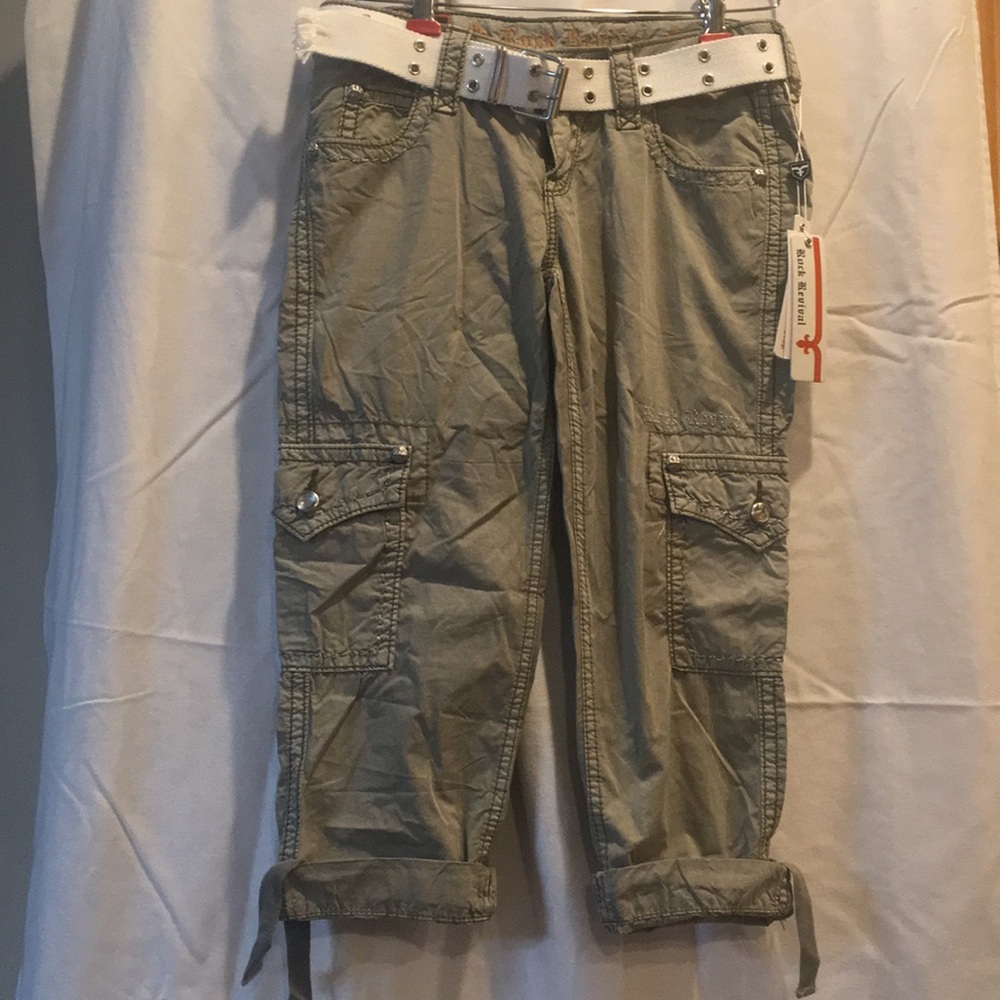 Rock Revival Cargo Crop NWT Size 25
